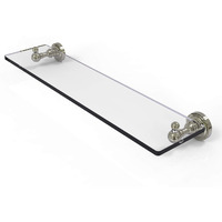 Allied Brass DT-1/22-PNI Dottingham Collection 22 inch Vanity Beveled Edges Glass Shelf, 22-Inch, Polished Nickel