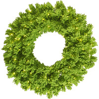 Vickerman 30  Flocked Lime Fir Artificial Christmas Wreath, Lime Dura-Lit LED Lights. - Faux Fir Christmas Wreath - Indoor Seasonal Home Decor