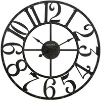 Bulova C4821 Oversize Gabriel Wall Clock, Rustic Brown