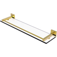 Allied Brass MT-1-22-GAL Montero Collection 22 Inch Gallery Rail Glass Shelf, Polished Brass