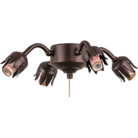 11.5 W Mahogany Bronze 4 LT Fan Light Fixture