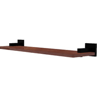 Allied Brass MT-1-22-IRW Montero Collection 22 Inch Solid IPE Ironwood Wood Shelf, Matte Black