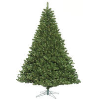 Vickerman 6.5' Oregon Fir Artificial Christmas Tree, Wide Angle Single Mold Warm White LED Lights, Faux Christmas Tree, Seasonal Indoor Home Decor