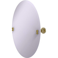 Allied Brass Frameless Oval Tilt Beveled Edge Wall Mirror, Unlacquered Brass