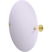 Allied Brass Shadell Collection Frameless Round Tilt Beveled Edge Wall Mirror, Polished Brass