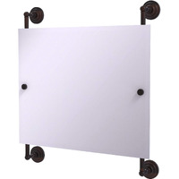 Allied Brass Prestige Que New Landscape Rectangular Frameless Rail Mounted Wall Mirror, Venetian Bronze