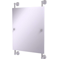 Allied Brass Dottingham Collection Rectangular Frameless Rail Mounted Wall Mirror, Satin Chrome