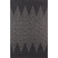 Momeni Rugs Como Contemporary Geometric Indoor Outdoor Area Rug 3'11  x 5'7  Charcoal