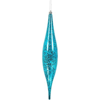 Vickerman 479063-13  Turquoise Mercury Finish Rain Drop Christmas Tree Ornament (2 pack) (N176612)