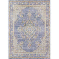 Momeni Rugs Isabella Traditional Medallion Flat Weave Area Rug, 7'10  X 10'6 , Periwinkle