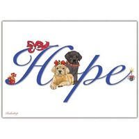 Pipsqueak Productions C574 Labrador Hope Christmas Boxed Cards - Pack of 10