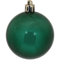 Vickerman 2.4  Midnight Green Shiny UV Treated Ball Christmas Ornament with Drilled and Wired Cap, 24 per Bag