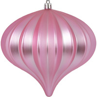 Vickerman 5.7  Pink Matte Onion Christmas Ornament, UV Treated, Set of 3