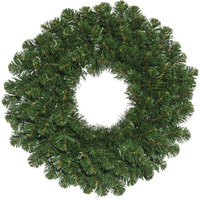 Vickerman 60  Oregon Fir Artificial Christmas Wreath, Unlit - Faux Holiday Wreath - Indoor Seasonal Home Wall Decor