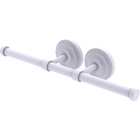 Allied Brass QN-24-2 Que Collection Double Roll Tissue Toilet Paper Holder, Matte White