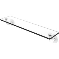 Allied Brass RM-1-22 Remi Collection 22 Inch Vanity Beveled Edges Glass Shelf, Matte White