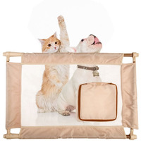 Pet Life Adjustable Folding Pet Cat And Dog Gate, White