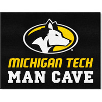 FANMATS 22083 Michigan Tech University All-Star Mat - Man Cave | Black | 33.75 x42.5  | Husky with Wordmark Primary Logo