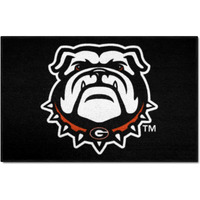 FANMATS 22865 Georgia Bulldogs Starter Mat Accent Rug - 19in. x 30in. | Sports Fan Home Decor Rug and Tailgating Mat - New Bulldog Logo, Black