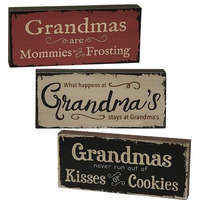 Hearthside Collection Grandma's Kisses Sign Set