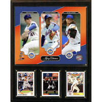 MLB New York Mets Mens 1215Metsdgslegmlb 12 X15  Seaver-deGrom-Goodon New York Mets Legacy Collection Plaque, Brown, N/A