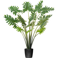 Vickerman Everyday Artificial Lifelike Grand Philo Bush 38  Tall - Green Indoor Potted Philo Bush - Faux Decor for Home Or Office Greenery - Maintenance Free