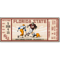 FANMATS 23170 NCAA - Florida State Seminoles Ticket Design Runner Rug - 30in. x 72in. | Sports Fan Area Rug, Home Decor Rug and Tailgating Mat