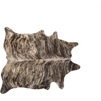 HomeRoots Cowhide, Microsuede 6' X 7' Exotic Cowhide Rug - Zebu