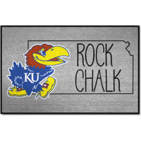 FANMATS 21127 Kansas Jayhawks Southern Style Starter Mat Accent Rug - 19in. x 30in. | Sports Fan Home Decor Rug and Tailgating Mat