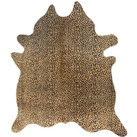 HomeRoots Cowhide, Microsuede 6' X 7' Cowhide Rug - Cheetah