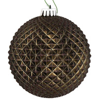 Vickerman 573273-6  Gunmetal Durian Glitter Ball Christmas Tree Ornament (4 pack) (N188784D)