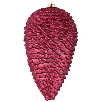 Vickerman 526422-10  Berry Red Matte Glitter Pine Cone Christmas Tree Ornament (2 pack) (N187321D)