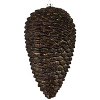 Vickerman 526729-10  Gunmetal Matte Glitter Pine Cone Christmas Tree Ornament (2 pack) (N187384D)