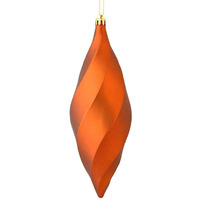 Vickerman 543481-8  Copper Matte Swirl Finial Christmas Tree Ornament (6 pack) (M183188M)