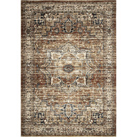 Aria Heriz Medallion Indoor Area Rug - 7'8  x 10'10  Rust, Traditional Vintage-Inspired Design, Stain-Resistant, Easy to Clean, Durable Rug for Living Room, or Bedroom Home Decor