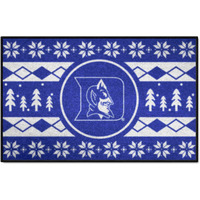 FANMATS 25806 NCAA - Duke Blue Devils Holiday Sweater Starter Mat Accent Rug - 19in. x 30in. | Sports Fan Home Decor Rug and Tailgating Mat