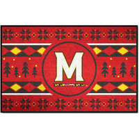 FANMATS 25839 NCAA - Maryland Terrapins Holiday Sweater Starter Mat Accent Rug - 19in. x 30in. | Sports Fan Home Decor Rug and Tailgating Mat