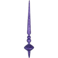 Vickerman 538487-12  Purple Glitter Cupola Finial Christmas Tree Ornament (3 pack) (M183366G)