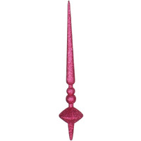 18  Fuchsia Glitter Cupola Finial 2/Bag