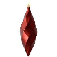 8 Burgundy Shiny Swirl Finial 6/Bag