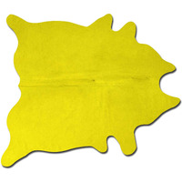 HomeRoots 72  x 84  Yellow Cowhide - Rug