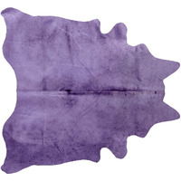 HomeRoots Cowhide, Microsuede 72  x 84  Purple, Cowhide - Rug