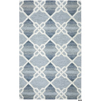 Rizzy Home Alora Decor Berlin 8' x 10' Trellis Blue/Gray/Rust/Blue Hand-Tufted Area Rug