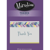 Marvelous Cards Thank You Greeting Cards Featuring Allison Matherne, 12 Greeting Cards, 1 Design, 6 5/8  x 4 3/4