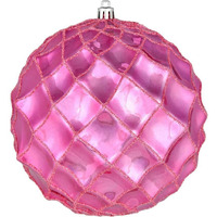 Vickerman 598726-6  Mauve Shiny Form Ball Christmas Tree Ornament (4 pack) (N192145D)