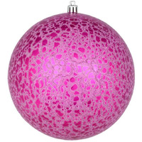 Vickerman 640265-6  Fuchsia Crackle Ball Christmas Tree Ornament (4 pack) (N195670D)