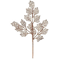 Vickerman 635995-21  Copper Glitter Holly Leaf Lace Spray (12 pack) (L192528)