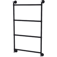 Allied Brass CC-28-18 Carolina Crystal Collection 4 Tier 18 Inch Ladder Towel Bar, Matte Black