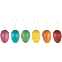 Alexander Taron 224-007-1 DREGENO Ornaments-Assorted Easter Eggs Set 6, Red