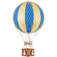 Authentic Models, Royal Aero Air Balloon, Hanging Home Decor - 22 Inch Height, Historic Hot Air Balloon Model for Home Decor, Detailed Vintage Decorations to Hang from Ceiling - Blue Double